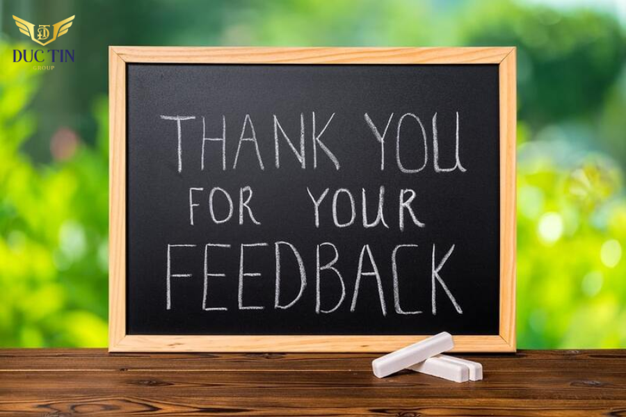 Hãy cảm ơn khách hàng vì đã chia sẻ feedback