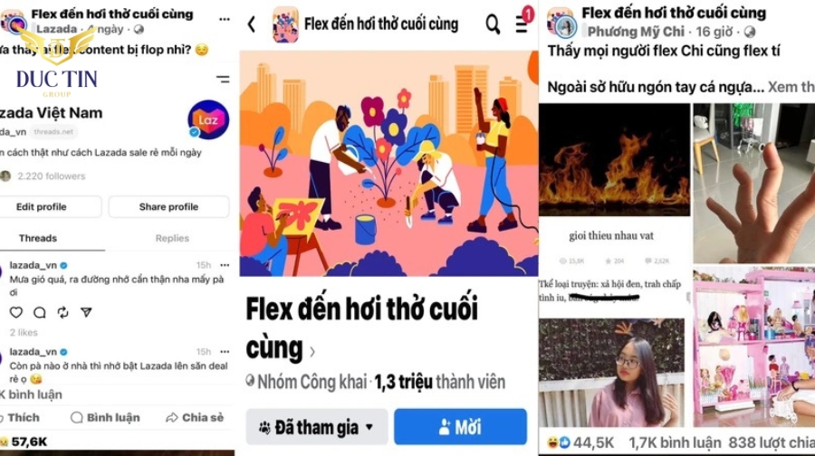 Nhóm Facebook “Flex đến hơi thở cuối cùng” hiện đã thu hút hơn 1,3 triệu người tham gia